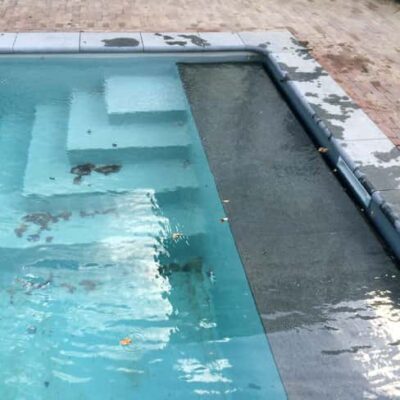 afdekking met waterterras en natuursteen afwerking