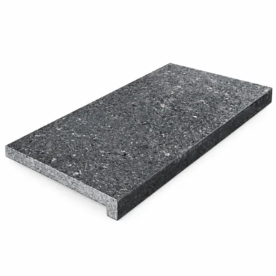 Angola Black randtegel | 80 × 40 × 3/5 cm - rechte neus